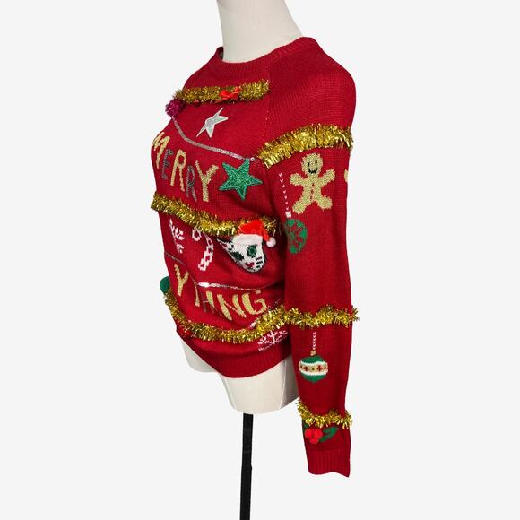 Ugly Christmas Sweater No Boundaries Merry Everything  Sweater Women's Small - Picture 6 of 8